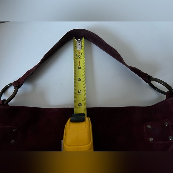 VINTAGE KOOBA SUEDE BAG, ORIGINAL HARDWARE, GORGEOUS,RICH COLOR. MINT CONDITION - Picture 14 of 15